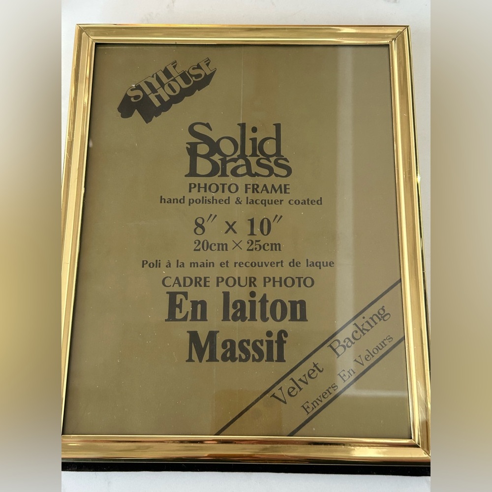 Vintage Solid Brass 8 x 10 inch Frame